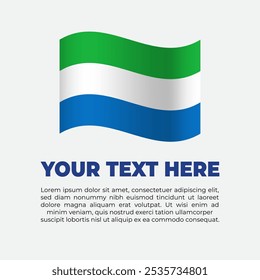 Sierra Leone Flag Banner Background Template