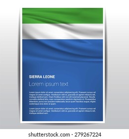 Sierra Leone flag Brochure - Vector Flyer Cover Page Design