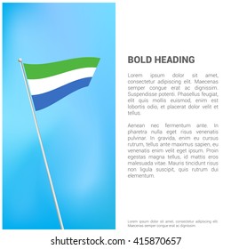 Sierra Leone flag Brochure - Vector Flyer Cover Page Design
