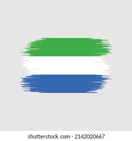 Sierra Leone Flag Brush. National Flag