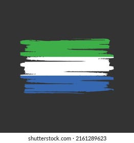Sierra Leone Flag Brush. National Flag
