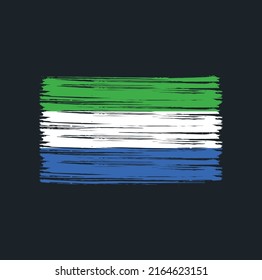 Sierra Leone Flag Brush. National Flag