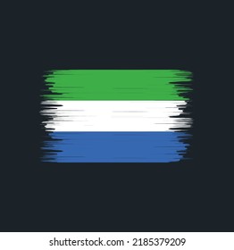 Sierra Leone Flag Brush. National Flag