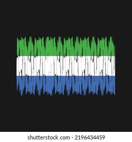 Sierra Leone Flag Brush. National Flag