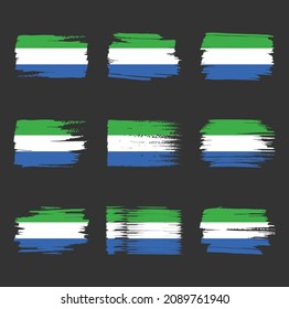 Pinselstriche der Sierra Leone gestrichen 