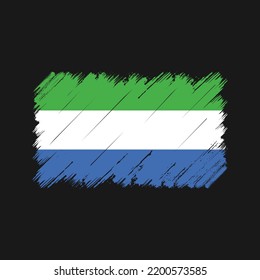 Sierra Leone Flag Brush Strokes. National Flag