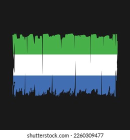 Sierra Leone Flag Brush Strokes Vector