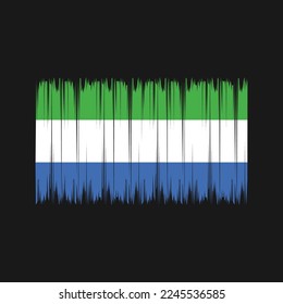 Sierra Leone Flag Brush Vector Illustration