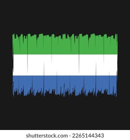 Sierra Leone Flag Brush Vector Illustration