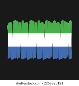 Sierra Leone Flag Brush Vector Design