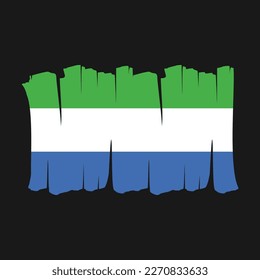 Sierra Leone Flag Brush Vector Illustration