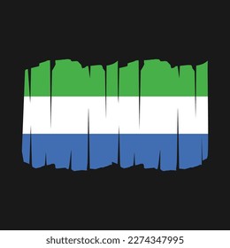 Sierra Leone Flag Brush Vector Illustration