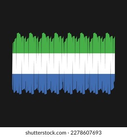 Sierra Leone Flag Brush Vector Illustration
