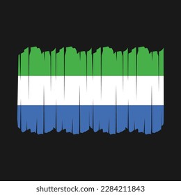 Sierra Leone Flag Brush Vector Illustration