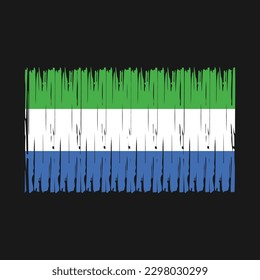 Sierra Leone Flag Brush Vector Illustration