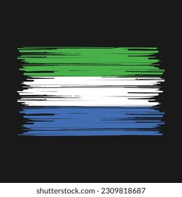 Sierra Leone Flag - Vektorgrafik