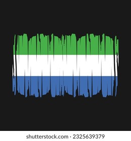 Sierra Leone Flag Brush Vector Illustration