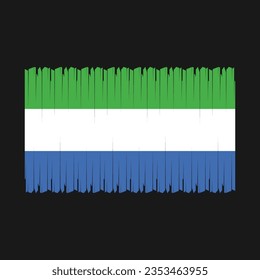 Sierra Leone Flag Brush Vector Illustration