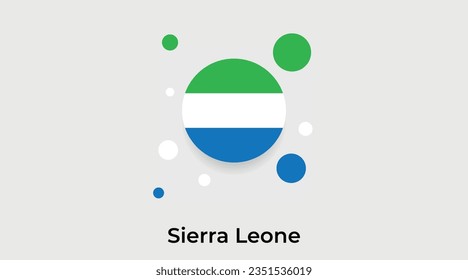 Sierra Leone flag bubble circle round shape icon colorful vector illustration