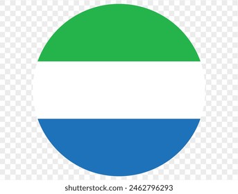 Sierra Leone Flagge Button auf PNG oder transparentem Hintergrund. Vektorillustration. 