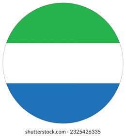 Sierra Leone flag design shape. Fag of Sierra Leone icon