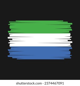 Sierra Leone Flag Design Vector Illustration