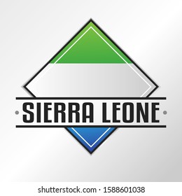 Sierra Leone Flag Emblema. Vector Design National. Illustration Country Symbol. Insignia Banner Logo.
