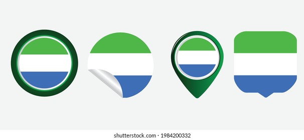 Sierra Leone flag. flat icon symbol vector illustration