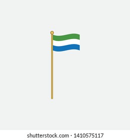 Sierra Leone flag graphic element Illustration template