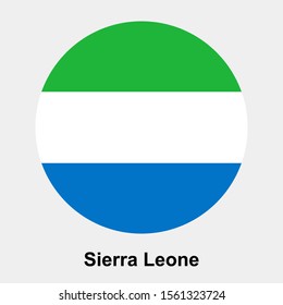 Sierra Leone flag icon isolated vector illustration