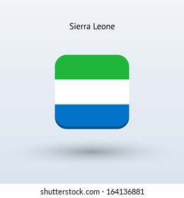 Sierra Leone flag icon. Vector illustration.