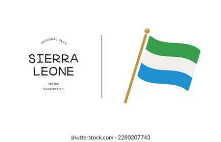 Sierra Leone flag icon vector illustration