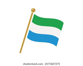 Sierra Leone flag icon Vector Illustration