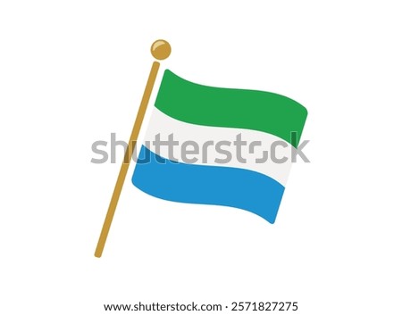 Sierra Leone flag icon Vector Illustration
