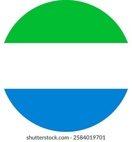 Sierra Leone flag illustrator country flags round symbol nation 