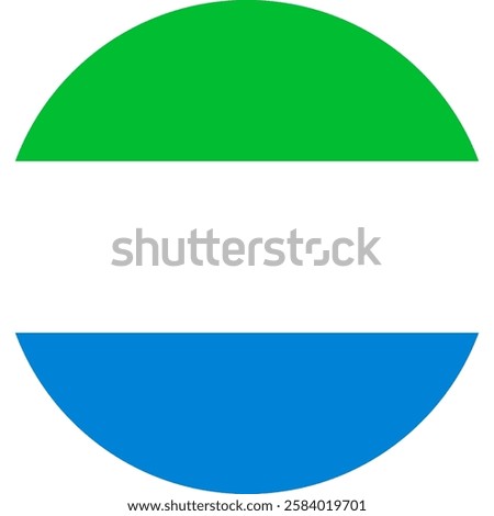 Sierra Leone flag illustrator country flags round symbol nation 