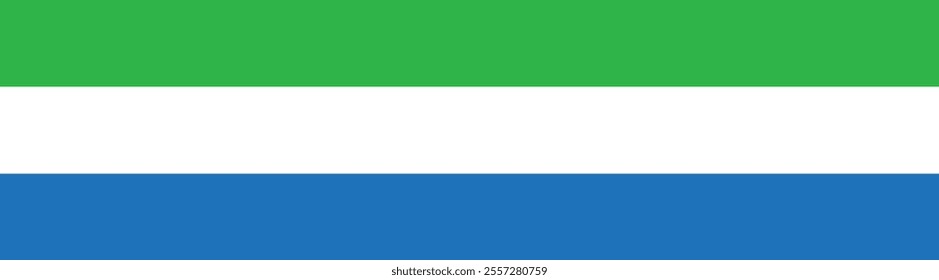 Sierra Leone flag long banner digital vector illustration