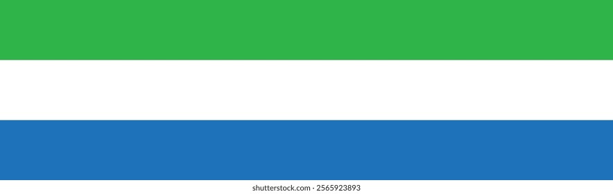 Sierra Leone flag long banner digital vector illustration