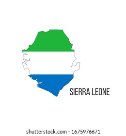 Sierra Leone Flag Map Flag Country Stock Vector (Royalty Free ...