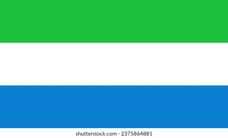 Sierra Leone Flag. National Sierra Leone flag. Flag of Sierra Leone. Flag of Sierra Leone Vector graphics