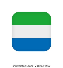 Sierra Leone flag, official colors. Vector illustration.