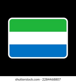Sierra Leone flag, official colors and proportion. Vector illustration.