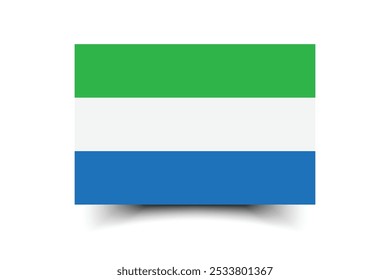 Sierra Leone flag official colors and proportion digital vector illustration