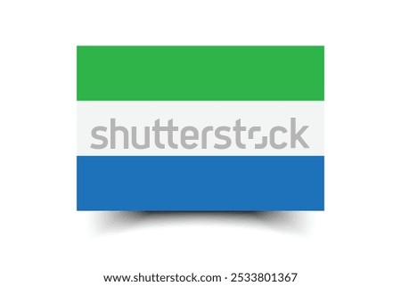 Sierra Leone flag official colors and proportion digital vector illustration