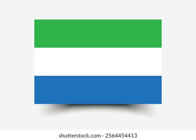 Sierra Leone flag official size and color standards vector illustration