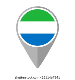 Sierra Leone-Flagge auf Standort-Pin