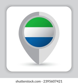 Sierra Leone Flag Pin Map Icon