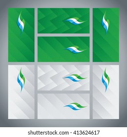 Sierra Leone flag ribbon logo abstract card cover background
