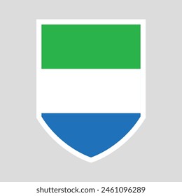 Sierra Leone Flagge in Schildform