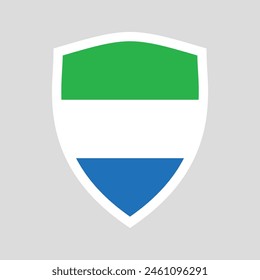 Sierra Leone Flagge in Schildform